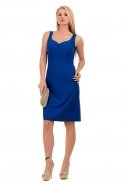 Короткое Коктейльное Платье Ярко-синий C5182