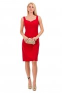 Короткое Коктейльное Платье красный C5182