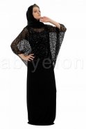 Вечерняя Одежда Хиджаб Черный S3818