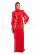 Вечерняя Одежда Хиджаб Темно-красный S3684