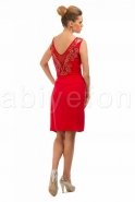 Короткое Вечернее Платье Красный-Золотой O7127