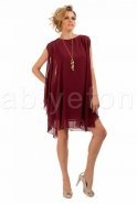 Короткое Вечернее Платье Бордовый N96670