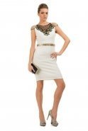 Короткое Вечернее Платье Белый C5129