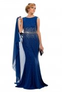 Длинное Вечернее Платье Ярко-синий O3629