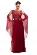 Вечернее Платье Большого Размера Бордовый S3830