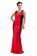 Длинное Вечернее Платье Оранжево-Красный C6165