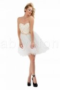 Короткое Вечернее Платье Белый R2124