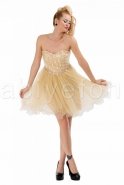 Короткое Вечернее Платье Золотой R2124