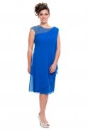 Вечернее Платье Большого Размера Ярко-синий O7443