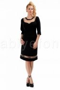 Короткое Вечернее Платье Черный O7428