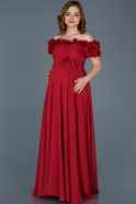 Длинное Вечернее Платье Для Беременных красный ABU752