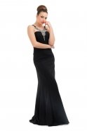 Длинное Вечернее Платье Черный S3688