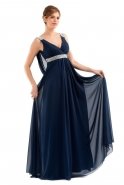 Длинное Вечернее Платье Темно-синий F1213