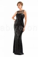 Длинное Вечернее Платье Черный S3755