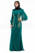 Вечерняя Одежда Хиджаб Изумрудно-зеленый S3684