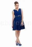 Короткое Вечернее Платье Ярко-синий T1773