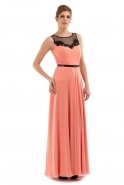Длинное Вечернее Платье Персиковый S3700