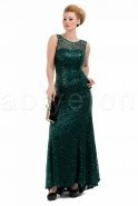 Длинное Вечернее Платье Изумрудно-зеленый M1393