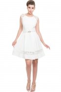 Короткое Вечернее Платье Белый T2510