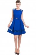 Короткое Вечернее Платье Ярко-синий T2510