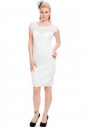 Короткое Вечернее Платье Белый A60457