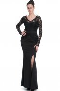 Длинное Вечернее Платье Черный A60422