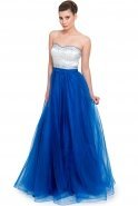 Длинное Вечернее Платье Ярко-синий C7150