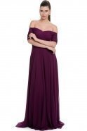 Длинное Вечернее Платье Пурпурный C7004
