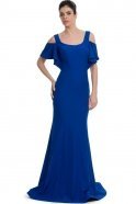 Длинное Вечернее Платье Ярко-синий C7022
