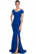 Длинное Вечернее Платье Ярко-синий C7027