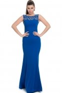 Длинное Вечернее Платье Ярко-синий C7085