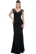 Длинное Вечернее Платье Черный C7087
