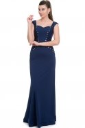 Длинное Вечернее Платье Темно-синий C7104
