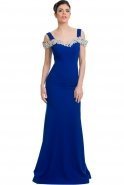 Длинное Вечернее Платье Ярко-синий C7115