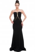 Длинное Вечернее Платье Черный C7139