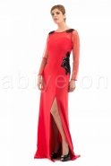 Длинное Вечернее Платье Черный-Красный O7271