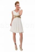 Короткое Вечернее Платье Белый F5350