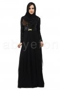 Вечерняя Одежда Хиджаб Черный S3608