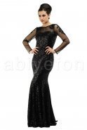 Длинное Вечернее Платье Черный O7104