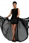 Короткое Вечернее Платье Черный O7057
