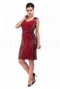 Короткое Вечернее Платье Бордовый O7050