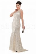 Длинное Вечернее Платье Кремовый M1393-01