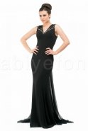 Длинное Вечернее Платье Черный R2101