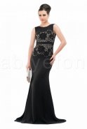 Длинное Вечернее Платье Черный F1221