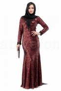 Вечерняя Одежда Хиджаб Бордовый M1392