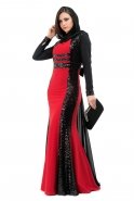Вечерняя Одежда Хиджаб красный C6093