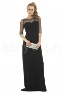 Длинное Вечернее Платье Черный O7245