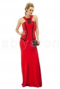 Длинное Вечернее Платье Черный-Красный O3512