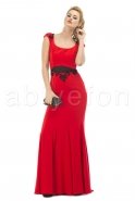 Длинное Вечернее Платье Черный-Красный O1003