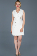 Короткое Платье На Приглашение Белый ABK508